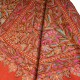 VICTORIA ROUILLE, châle véritable Pashmina 100% cachemire brodé main