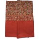 VICTORIA ROUILLE, châle véritable Pashmina 100% cachemire brodé main