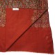 VICTORIA ROUILLE, châle véritable Pashmina 100% cachemire brodé main