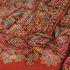 VICTORIA ROUILLE, châle véritable Pashmina 100% cachemire brodé main