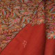 VICTORIA ROUILLE, châle véritable Pashmina 100% cachemire brodé main
