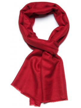 Pashmina Rojo Carmín - Estola 100% Cachemira