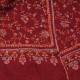 JULIA BRICK RED, real pashmina 100% cashmere with handmade embroideries