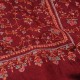 JULIA BRICK RED, real pashmina 100% cashmere with handmade embroideries