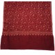 JULIA BRICK RED, real pashmina 100% cashmere with handmade embroideries