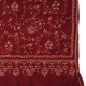 JULIA BRICK RED, real pashmina 100% cashmere with handmade embroideries