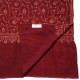 JULIA BRICK RED, real pashmina 100% cashmere with handmade embroideries
