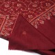 JULIA BRICK RED, real pashmina 100% cashmere with handmade embroideries