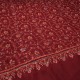 JULIA BRICK RED, real pashmina 100% cashmere with handmade embroideries
