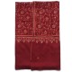 JULIA BRICK RED, real pashmina 100% cashmere with handmade embroideries