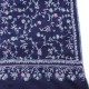 JULIA MARINEBLAUW, echte Pashmina stola 100% handgeborduurd cashmere