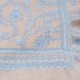 ZOE BLUE, real pashmina 100% cashmere natural with full handmade embroideries