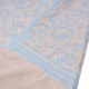 ZOE BLEU, étole véritable Pashmina 100% cachemire brodé main