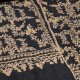NERA GOLD, real pashmina 100% cashmere with handmade embroideries
