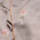 FLORA BEIGE, Real embroidered pashmina shawl 100% cashmere