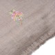 FLORA BEIGE, Real embroidered pashmina shawl 100% cashmere