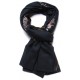 MEG CARBON, 100% cashmere met de hand geborduurde Pashmina sjaal