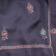 MEG GREY, real embroidered pashmina shawl 100% cashmere