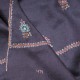 MEG GRIJS, echte Pashmina sjaal 100% cashmere met de hand geborduurd
