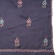 MEG GREY, real embroidered pashmina shawl 100% cashmere