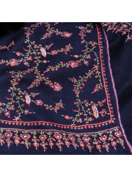 JANET NAVY, handgeborduurde 100% cashmere pashmina sjaal