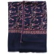 JANET NAVY, châle véritable pashmina 100% cachemire brodé main