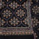 SOFIA NOIR, châle véritable Pashmina 100% cachemire brodé main