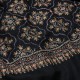 SOFIA NOIR, châle véritable Pashmina 100% cachemire brodé main