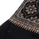 SOFIA NOIR, châle véritable Pashmina 100% cachemire brodé main