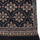 SOFIA NOIR, châle véritable Pashmina 100% cachemire brodé main