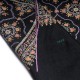 SOFIA NOIR, châle véritable Pashmina 100% cachemire brodé main