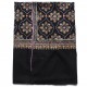 SOFIA NOIR, châle véritable Pashmina 100% cachemire brodé main