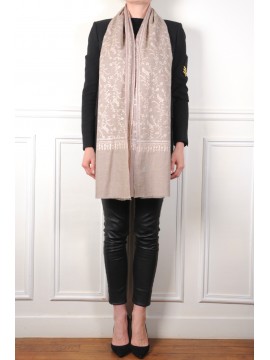 ZOE PASTEL, étole véritable Pashmina 100% cachemire brodé main