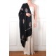 MEG CARBON, 100% cashmere met de hand geborduurde Pashmina sjaal