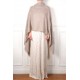 FLORA BEIGE, handgeborduurde 100% cashmere pashmina sjaal