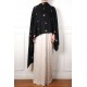 MARIPOSA BLACK, real embroidered pashmina shawl 100% cashmere