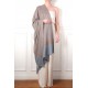 JANET STORM GREY, Real embroidered pashmina shawl 100% cashmere