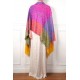 RAINBOW, Real embroidered pashmina shawl 100% cashmere
