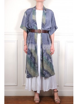 Kimono largo de seda KVL31