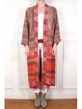 Long silk kimono KCL23