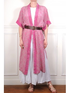 Langer Kimono aus Seide KVL33