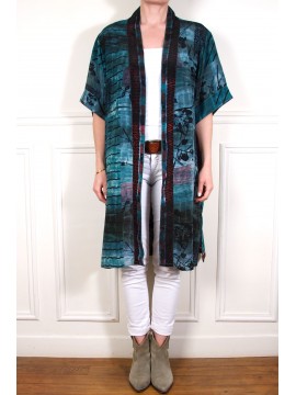 Short silk kimono KVC12