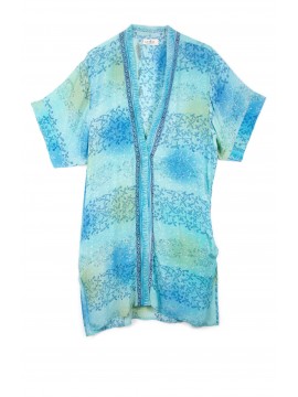Short silk kimono KVC14