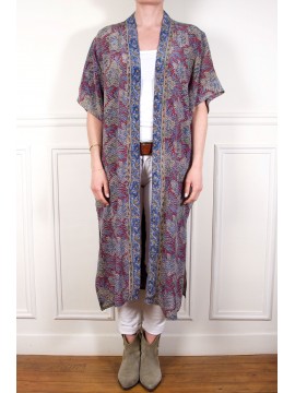 Langer Kimono aus Seide KVL36