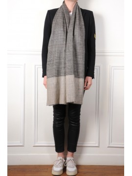 JIM, real pashmina 100% cashmere with chess and stripes