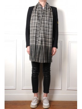 ELIE, étole véritable Pashmina 100% cachemire à carreaux