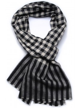 AXEL, étole véritable Pashmina 100% cachemire à carreaux
