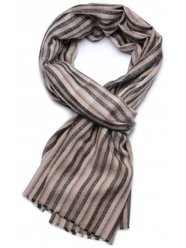 JUDE, real pashmina 100% cashmere with chess and stripes