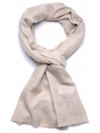 Handwoven cashmere pashmina Stole Natural light brown TWILL