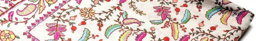 EMBROIDERED cashmere pashmina